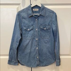 Madewell Blue Denim Button-Up Shirt
